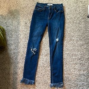 Free People Distressed Skinny Jeans